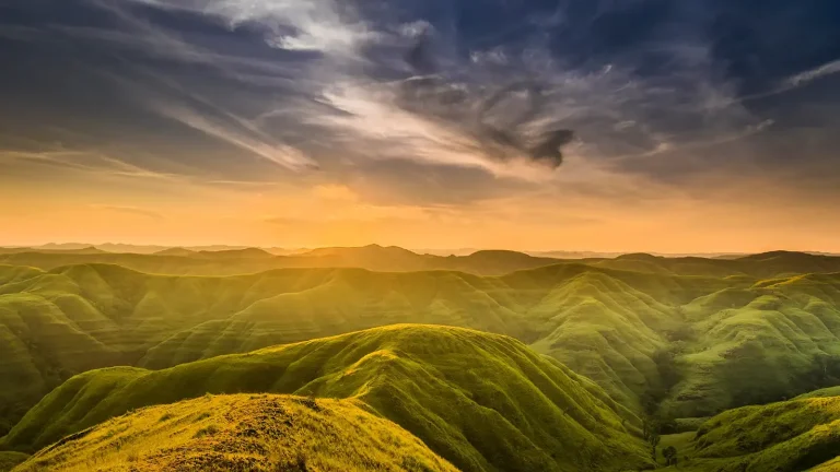 Sunset over Wairinding Hill, East Sumba