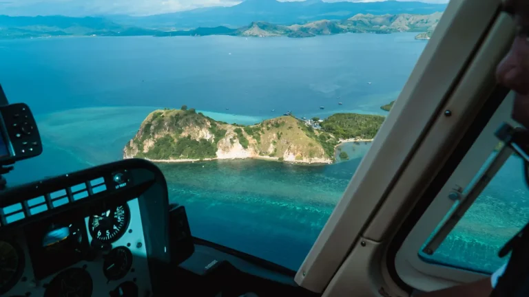 View from the Labuan Bajo to Sumba helicopter tour