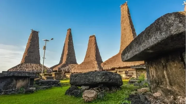 Megalithic tombs at Ratenggaro village, Southwest Sumba