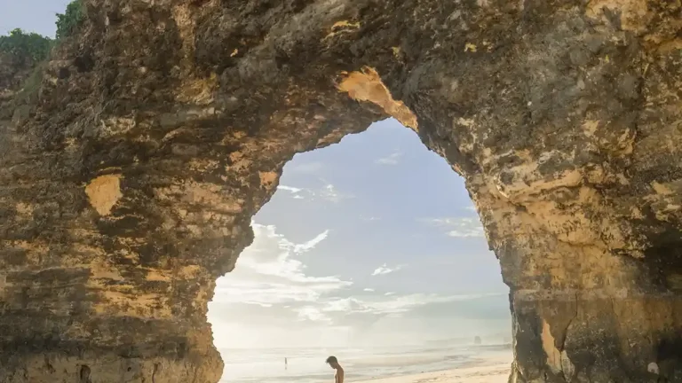 Rock arch at Mbawana Beach, Southwest Sumba