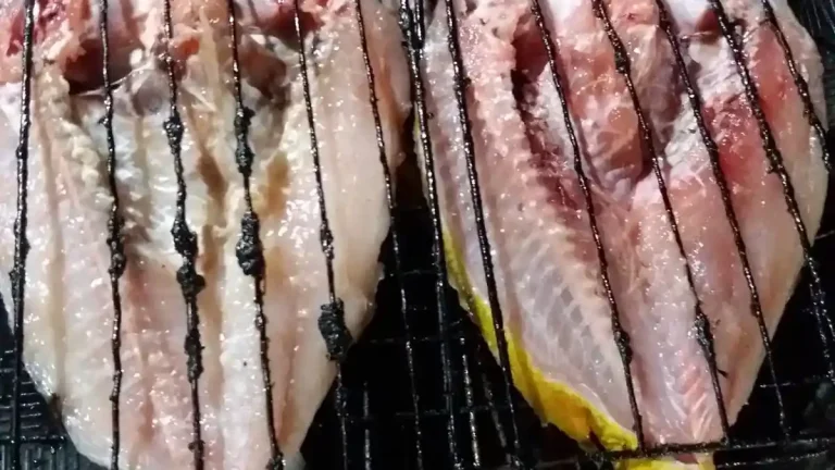 Grilled fish on a Sumba beach