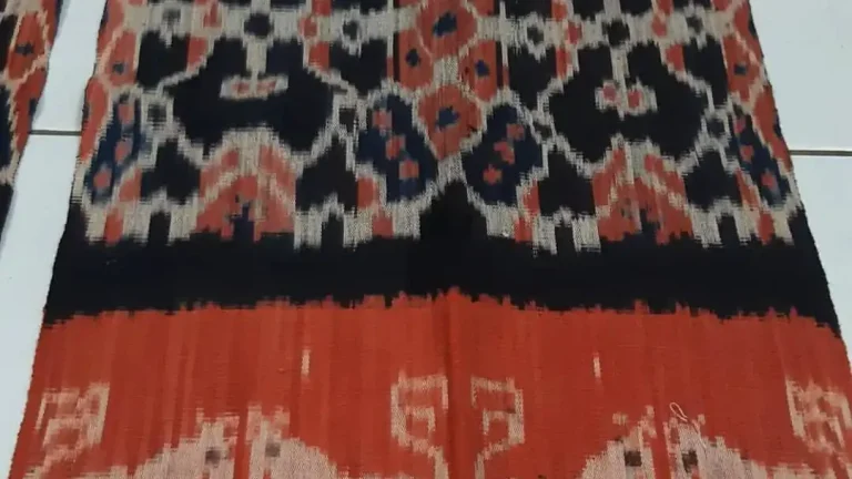 Sumba ikat with horse motif